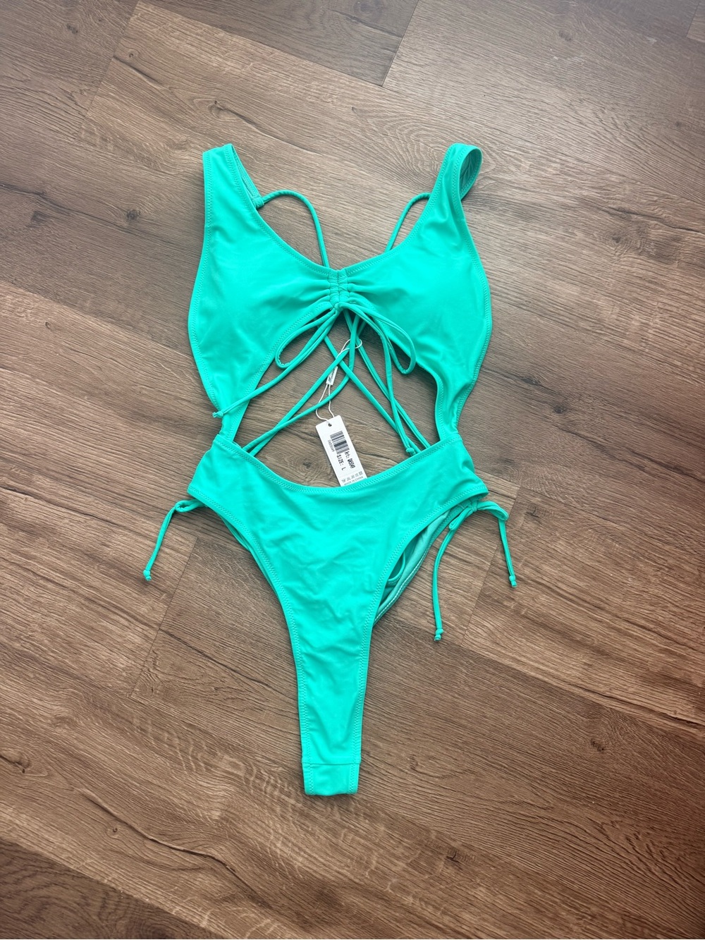 Aqua Cutout One Piece Swimsuit